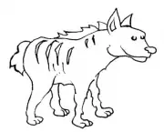 Desenho de Hiena para Colorir #6